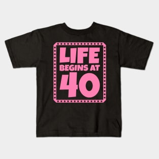 Life Begins at 40 Kids T-Shirt